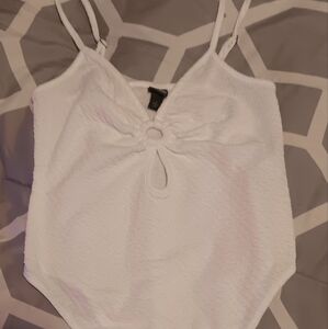 White Sleeveless Bodysuit